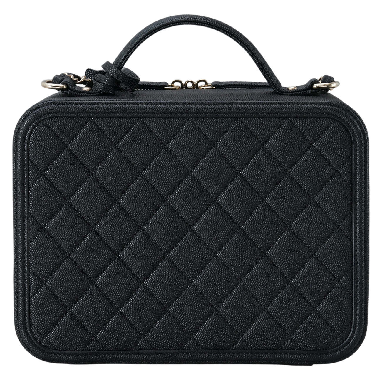 CHANEL(USED)샤넬 A93344 캐비어 코스매틱 라지 케이스