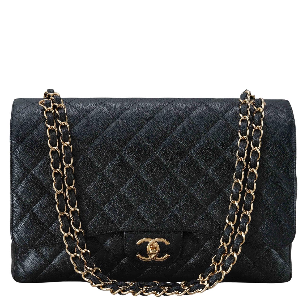 CHANEL(USED)샤넬 클래식 캐비어 맥시