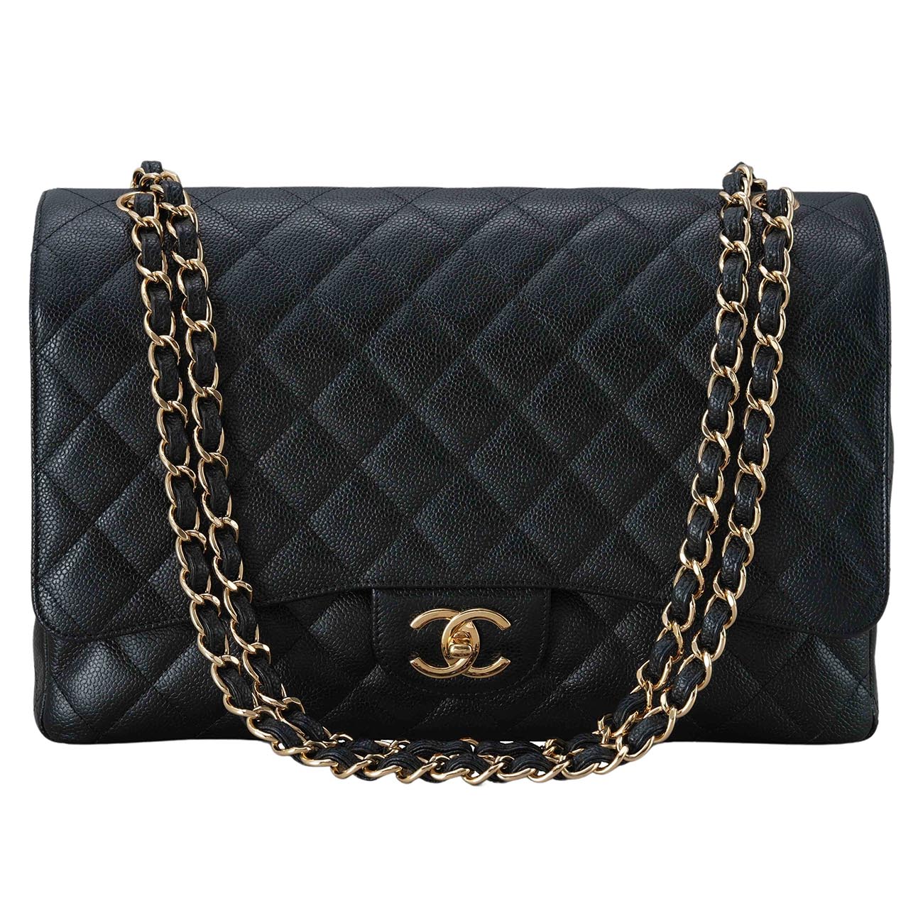 CHANEL(USED)샤넬 클래식 캐비어 맥시