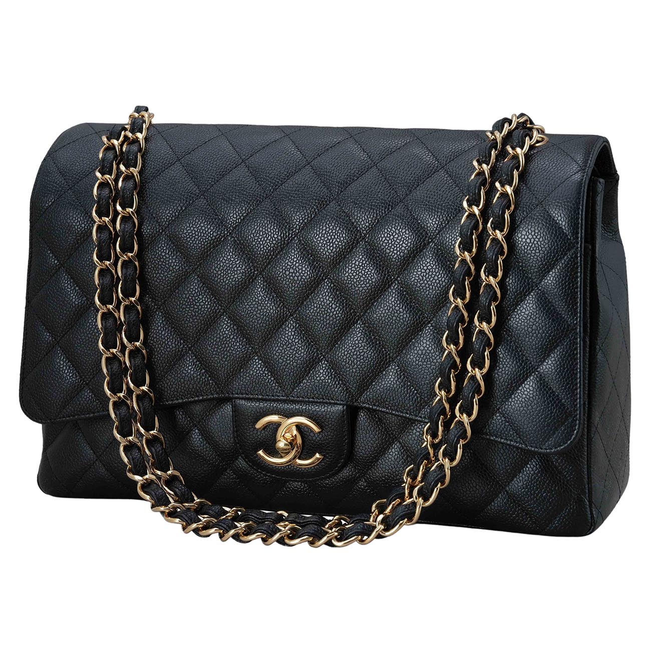 CHANEL(USED)샤넬 클래식 캐비어 맥시