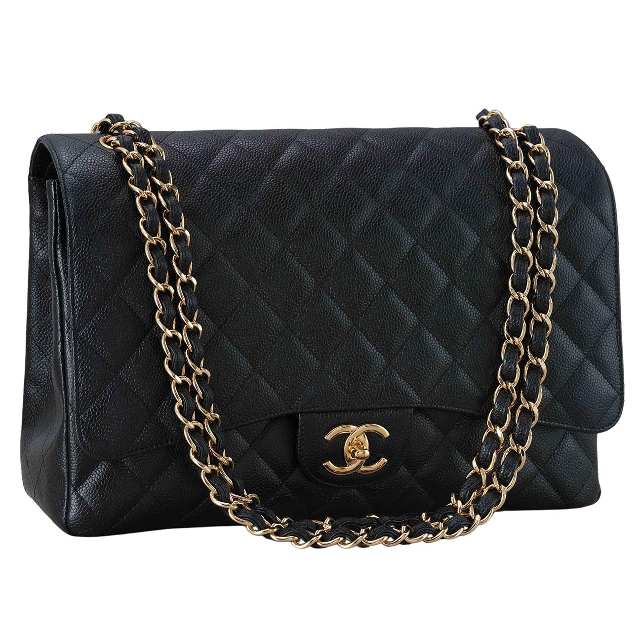 CHANEL(USED)샤넬 클래식 캐비어 맥시