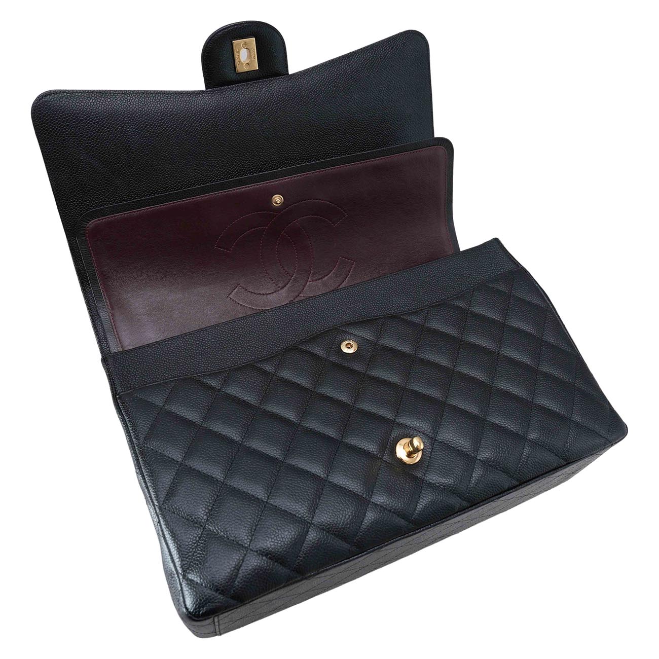 CHANEL(USED)샤넬 클래식 캐비어 맥시