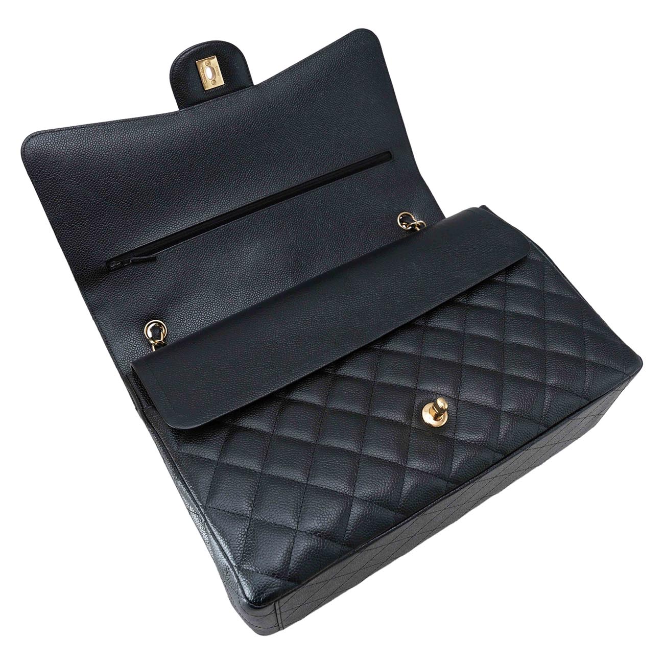 CHANEL(USED)샤넬 클래식 캐비어 맥시