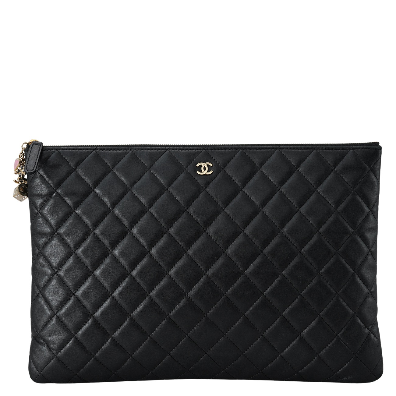 CHANEL(USED)샤넬 램스킨 클래식 라지 클러치