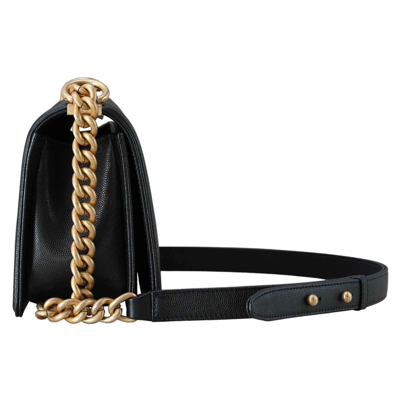 CHANEL(USED)샤넬 보이샤넬 캐비어 쉐브론 미듐