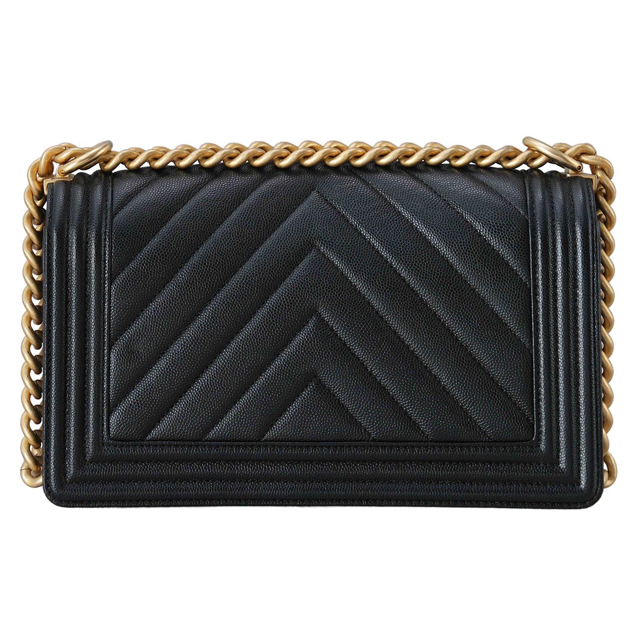 CHANEL(USED)샤넬 보이샤넬 캐비어 쉐브론 미듐