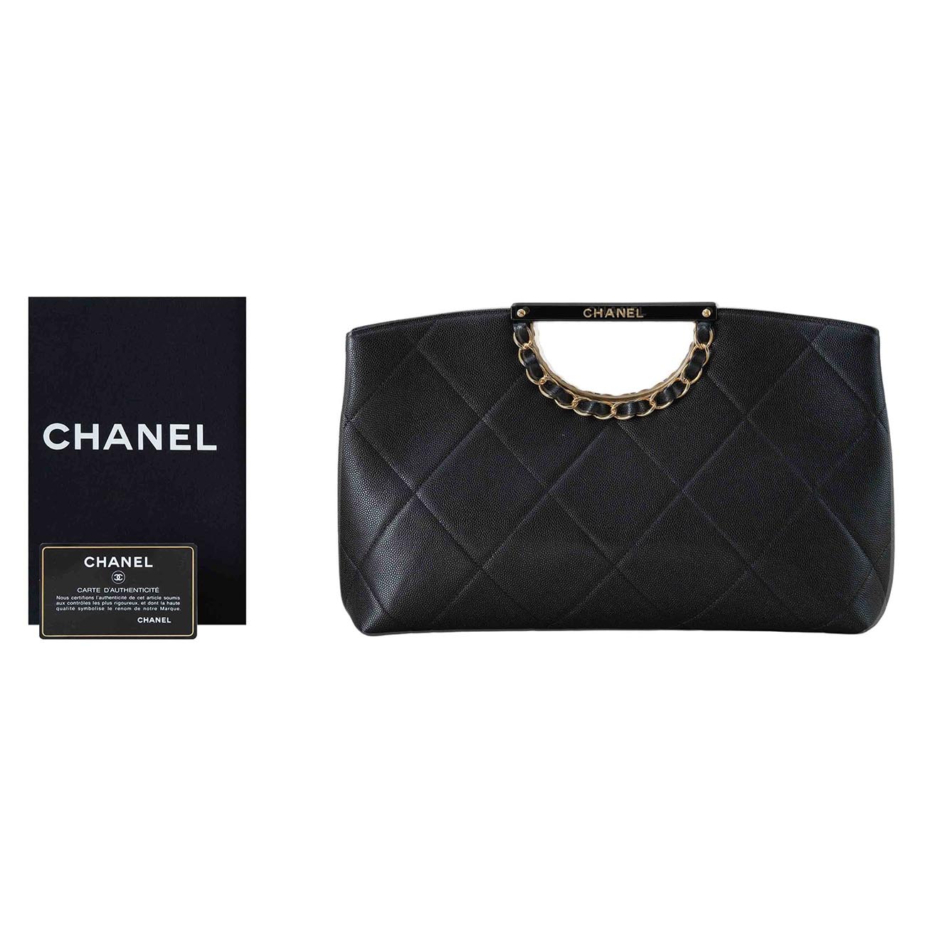 CHANEL(USED)샤넬 캐비어 체인 토트백