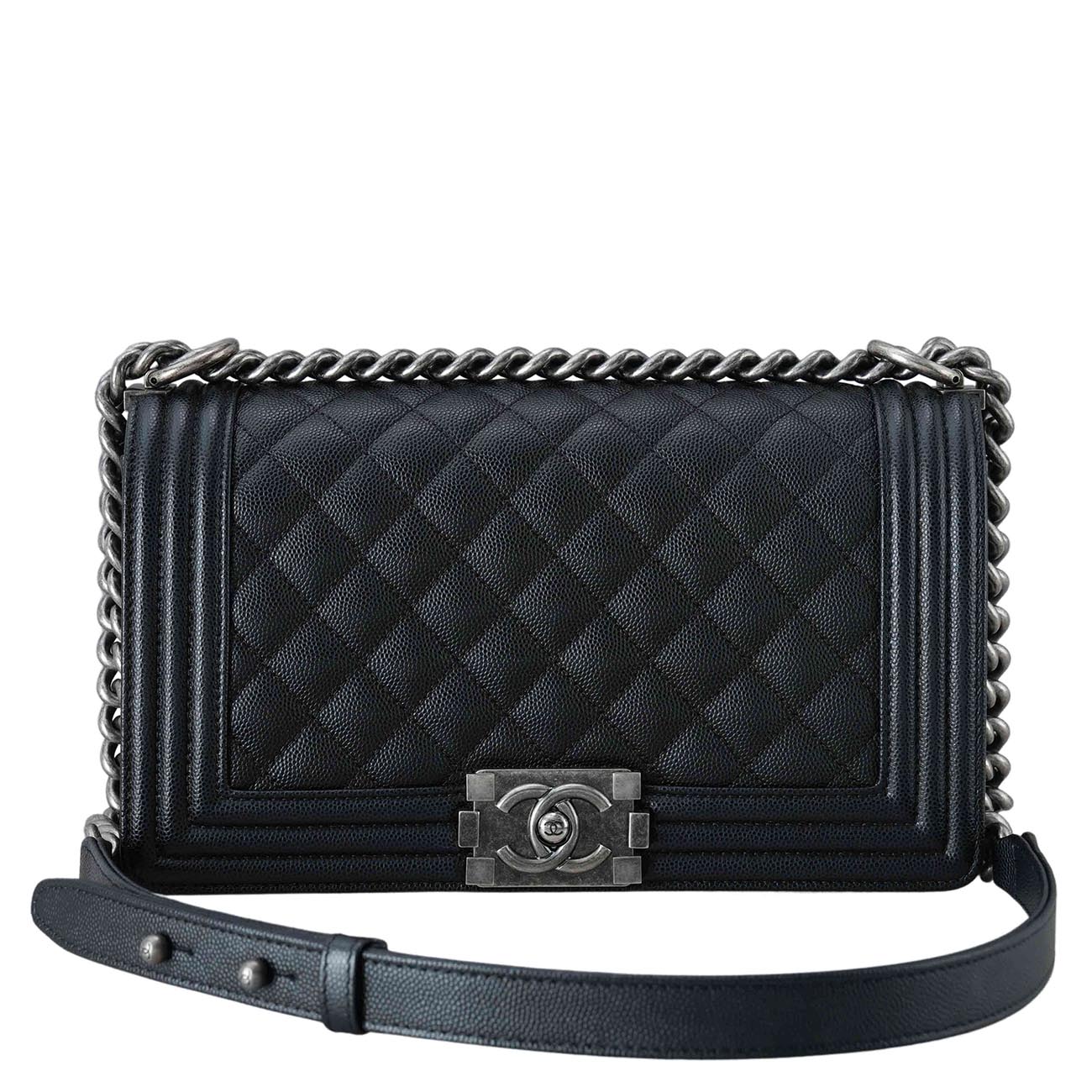 CHANEL(USED)샤넬 캐비어 보이샤넬 미듐 플랩백