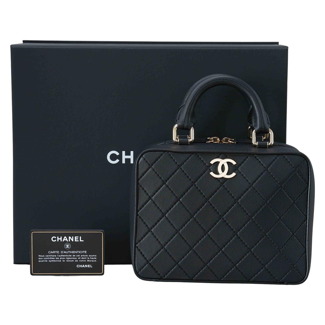 CHANEL(USED)샤넬 AS1286 코스매틱 베니티 탑핸들백