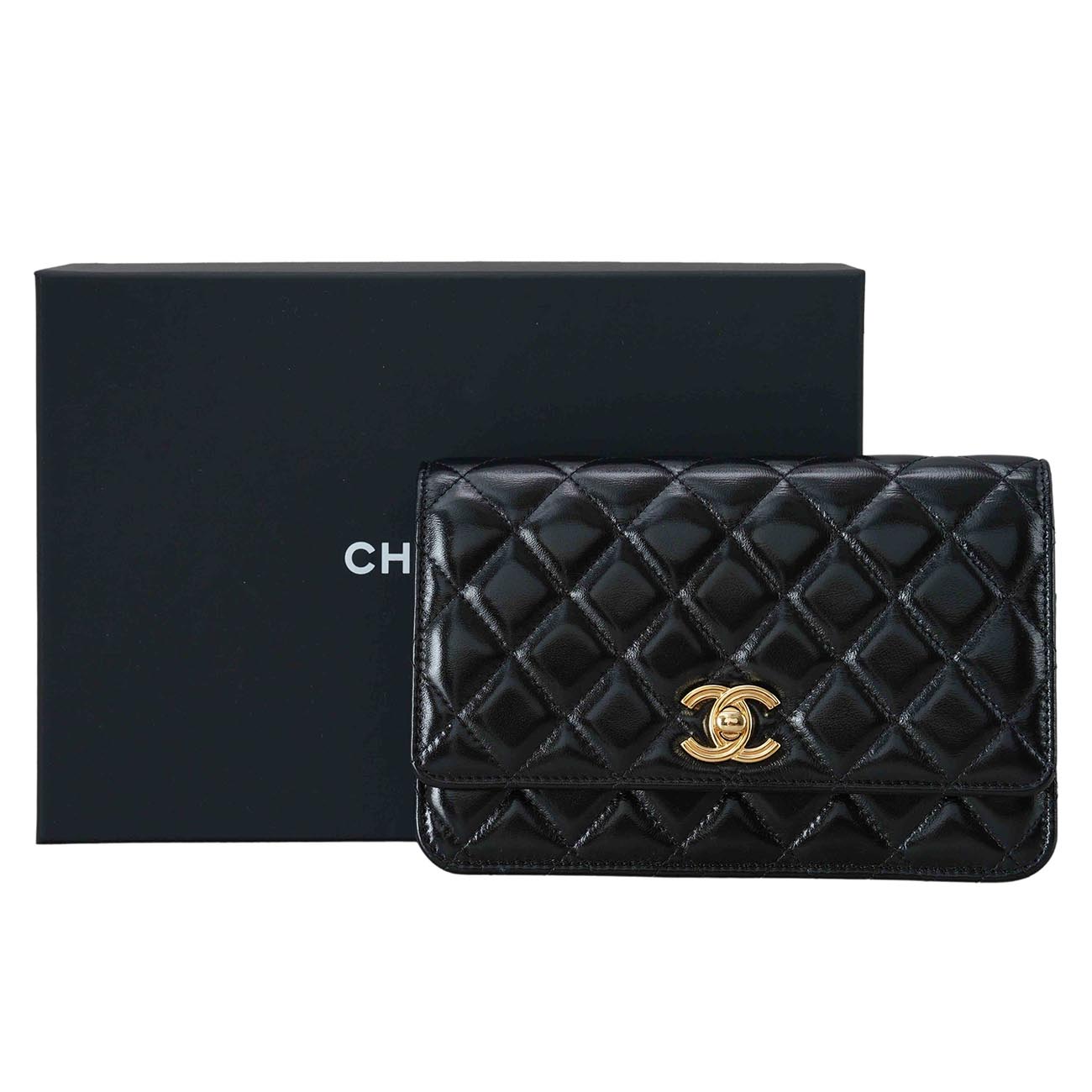 CHANEL(USED)샤넬 AP3310 시즌 샤이닝 램스킨 체인 WOC