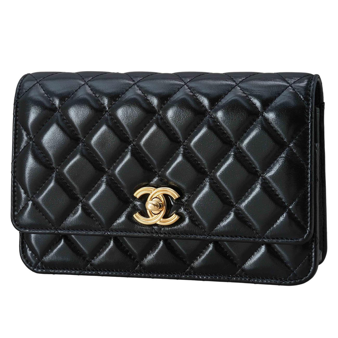 CHANEL(USED)샤넬 AP3310 시즌 샤이닝 램스킨 체인 WOC
