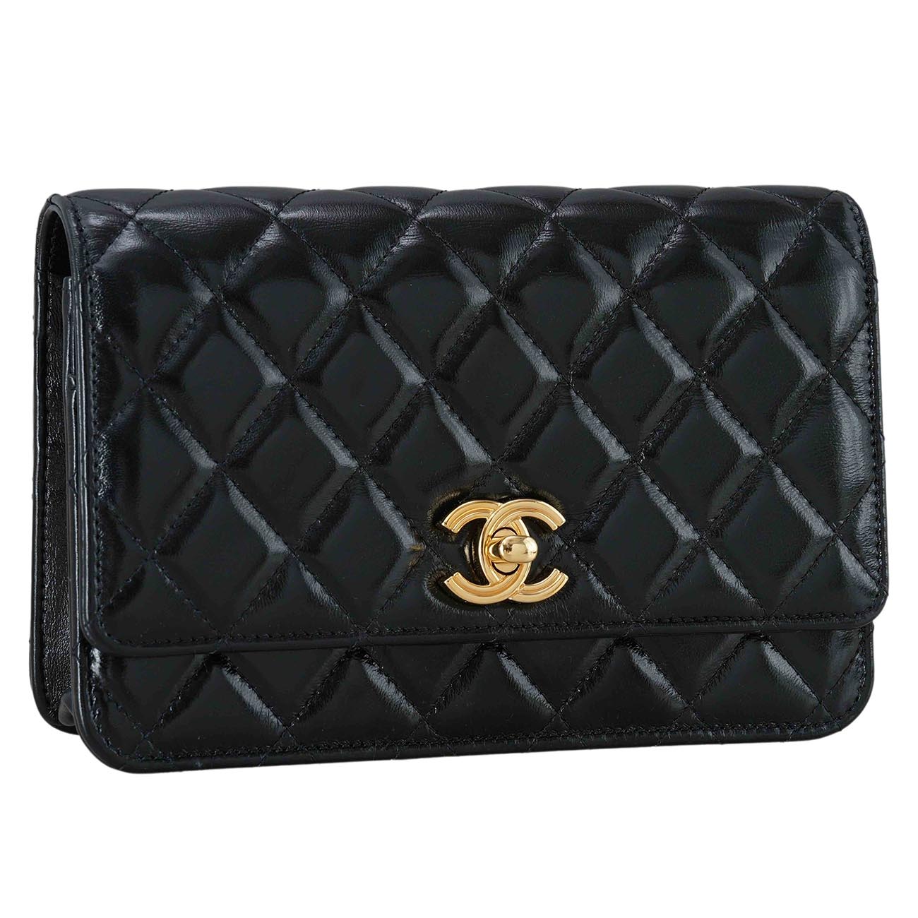 CHANEL(USED)샤넬 AP3310 시즌 샤이닝 램스킨 체인 WOC