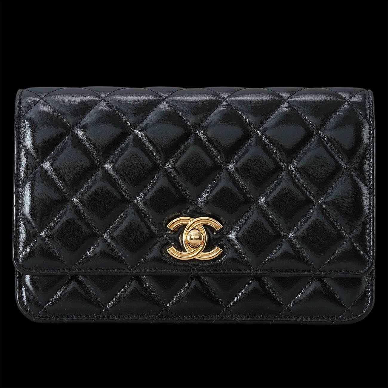 CHANEL(USED)샤넬 AP3310 시즌 샤이닝 램스킨 체인 WOC