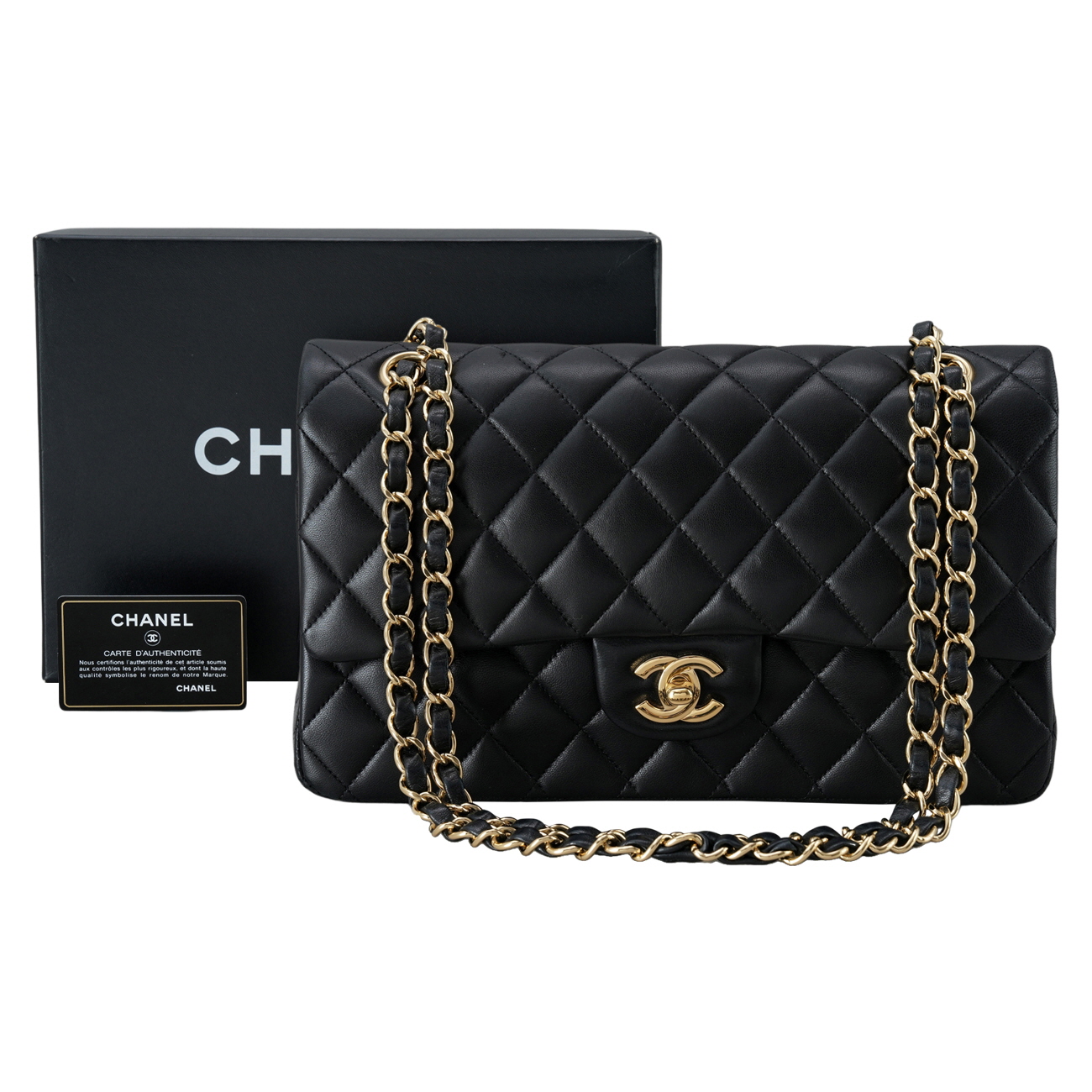 CHANEL(USED)샤넬 램스킨 클래식 미듐 플랩백