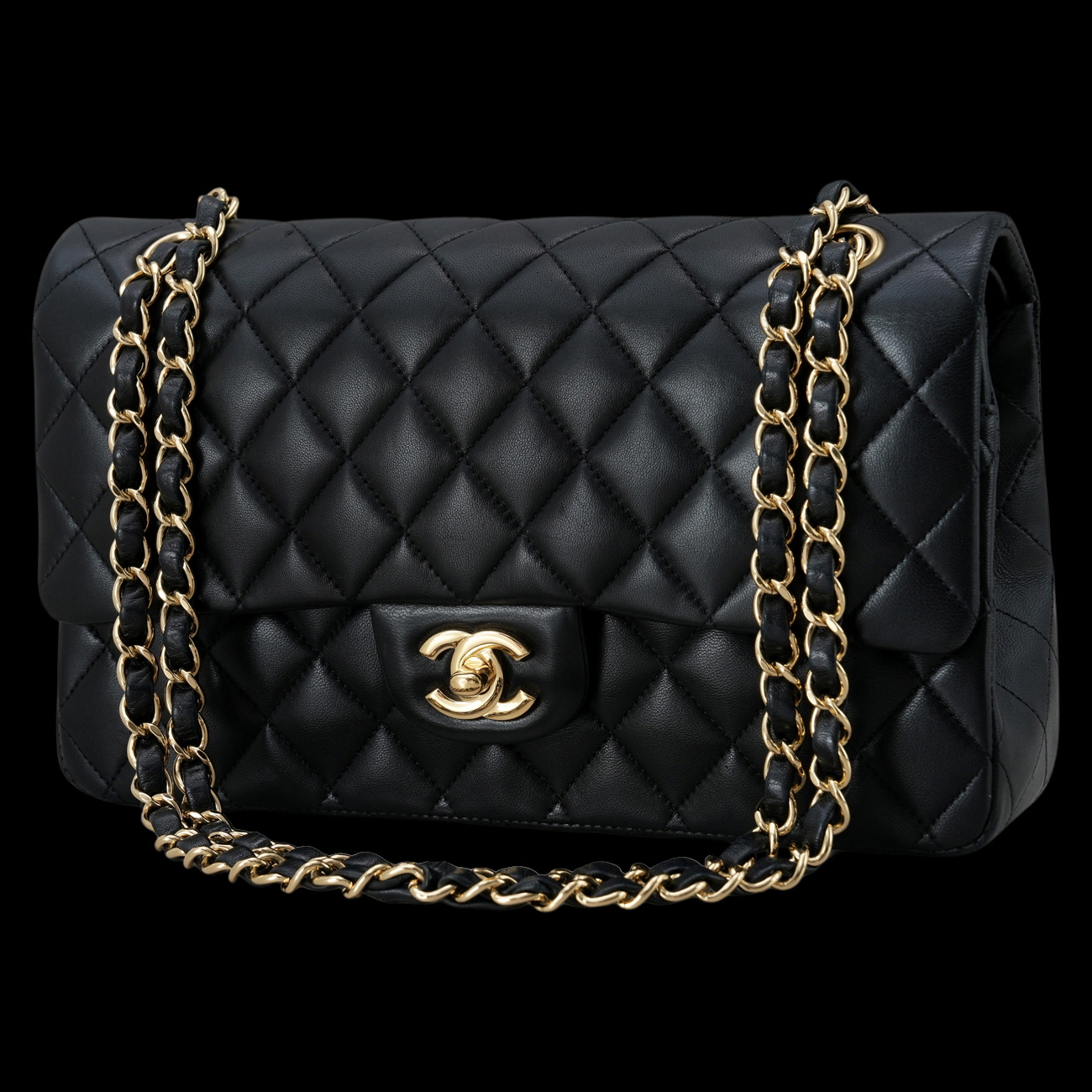 CHANEL(USED)샤넬 램스킨 클래식 미듐 플랩백