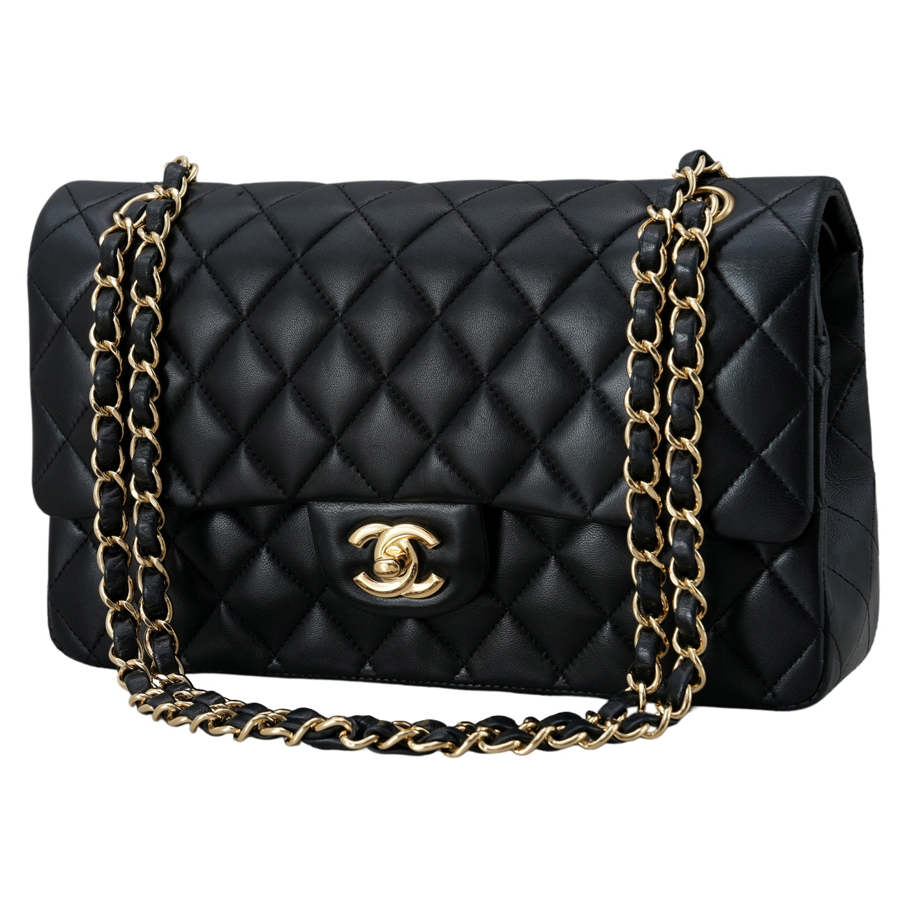 CHANEL(USED)샤넬 램스킨 클래식 미듐 플랩백