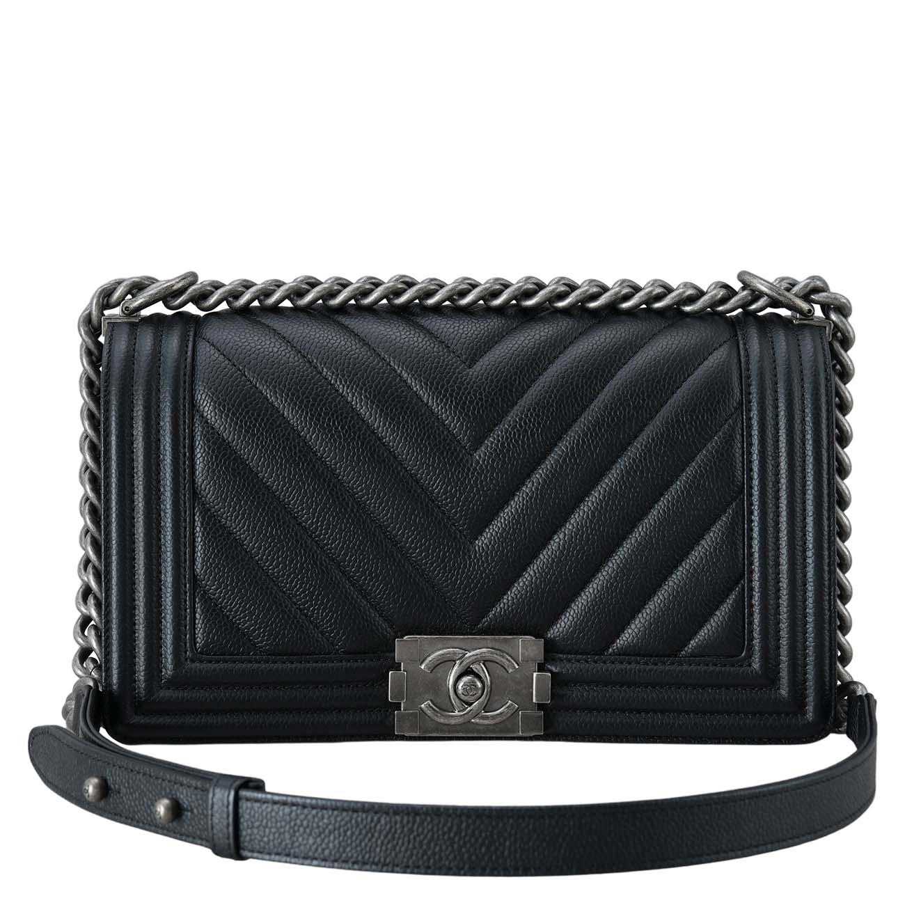 CHANEL(USED)샤넬 보이샤넬 쉐브론 미듐