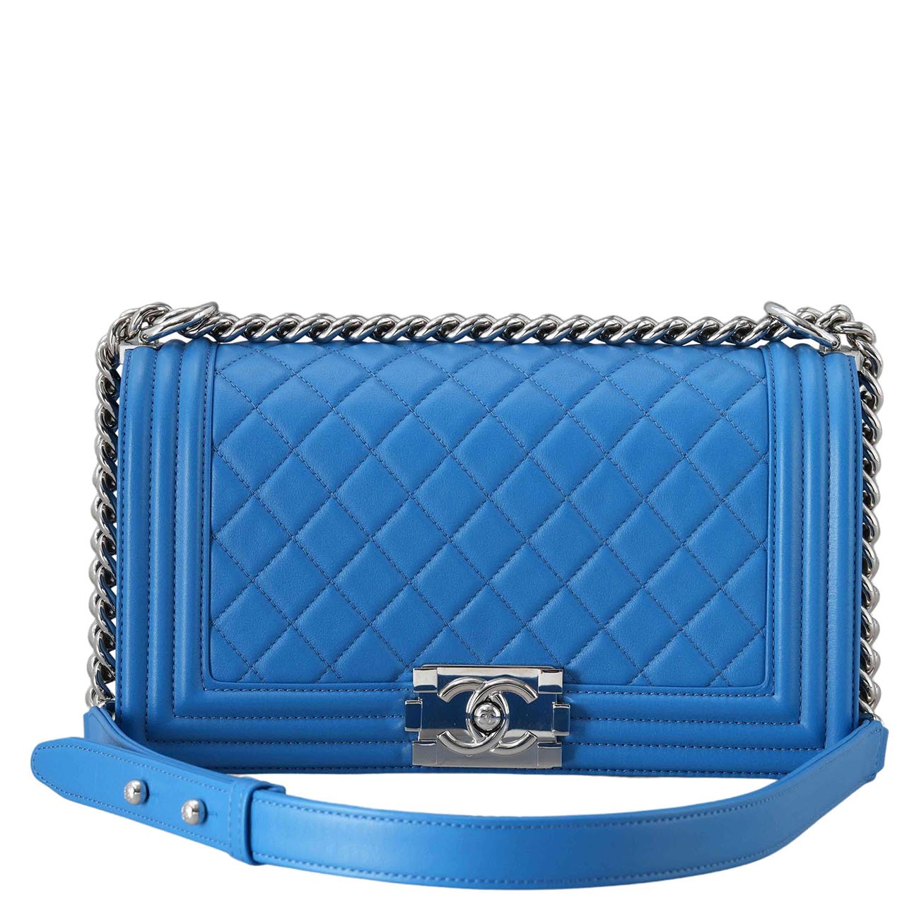 CHANEL(USED)샤넬 램스킨 보이샤넬 미듐 플랩백