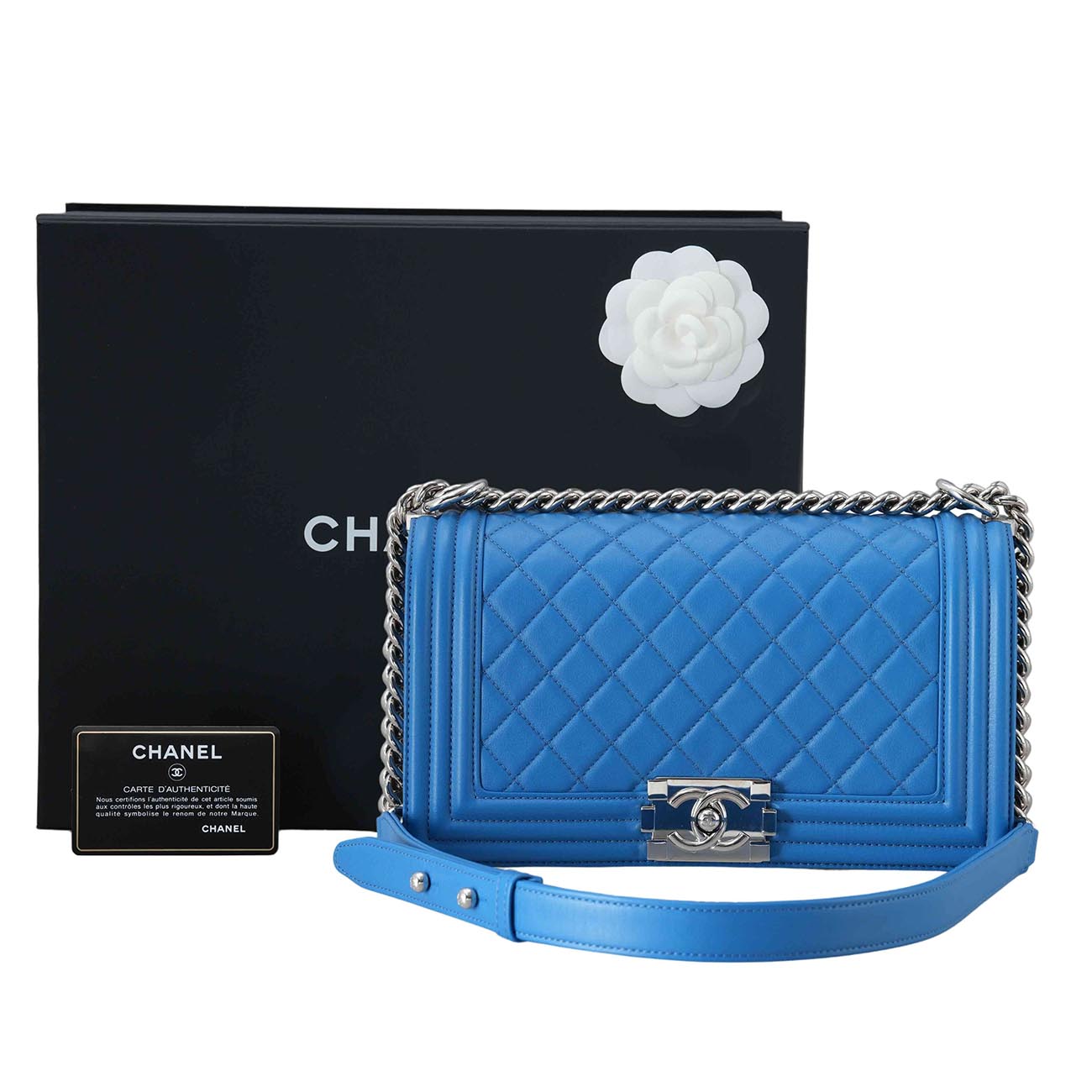 CHANEL(USED)샤넬 램스킨 보이샤넬 미듐 플랩백