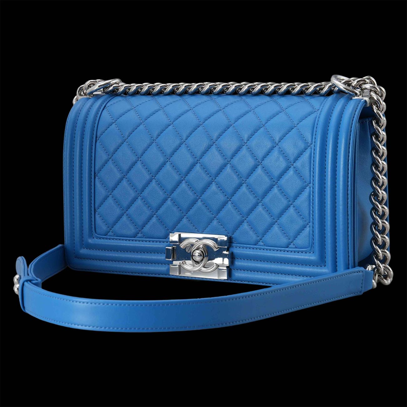 CHANEL(USED)샤넬 램스킨 보이샤넬 미듐 플랩백