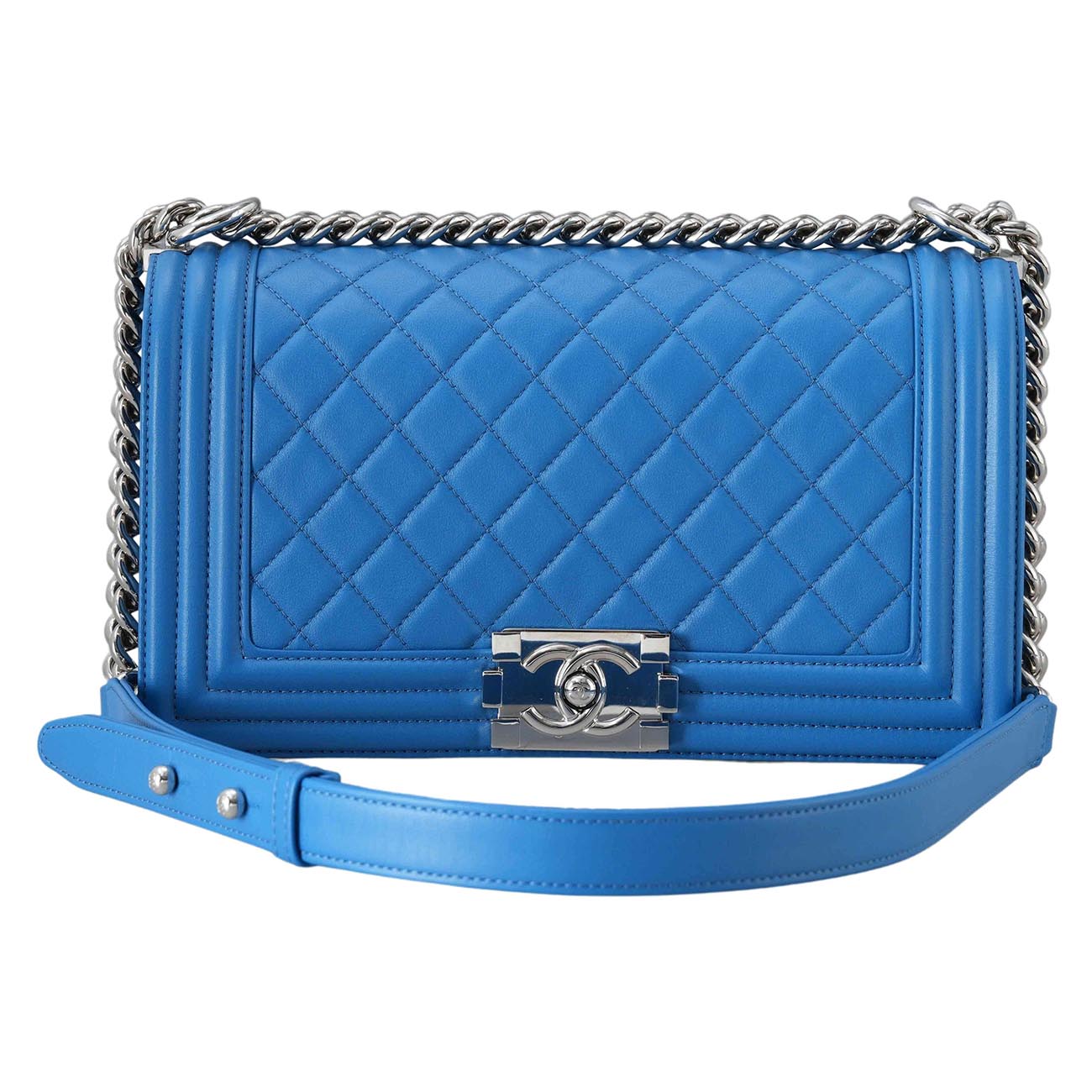 CHANEL(USED)샤넬 램스킨 보이샤넬 미듐 플랩백