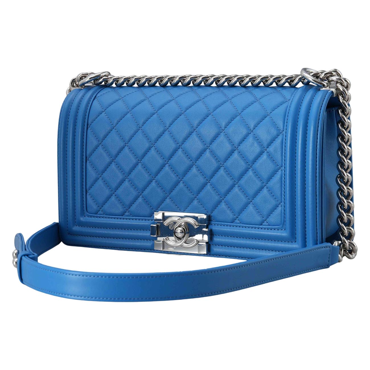 CHANEL(USED)샤넬 램스킨 보이샤넬 미듐 플랩백