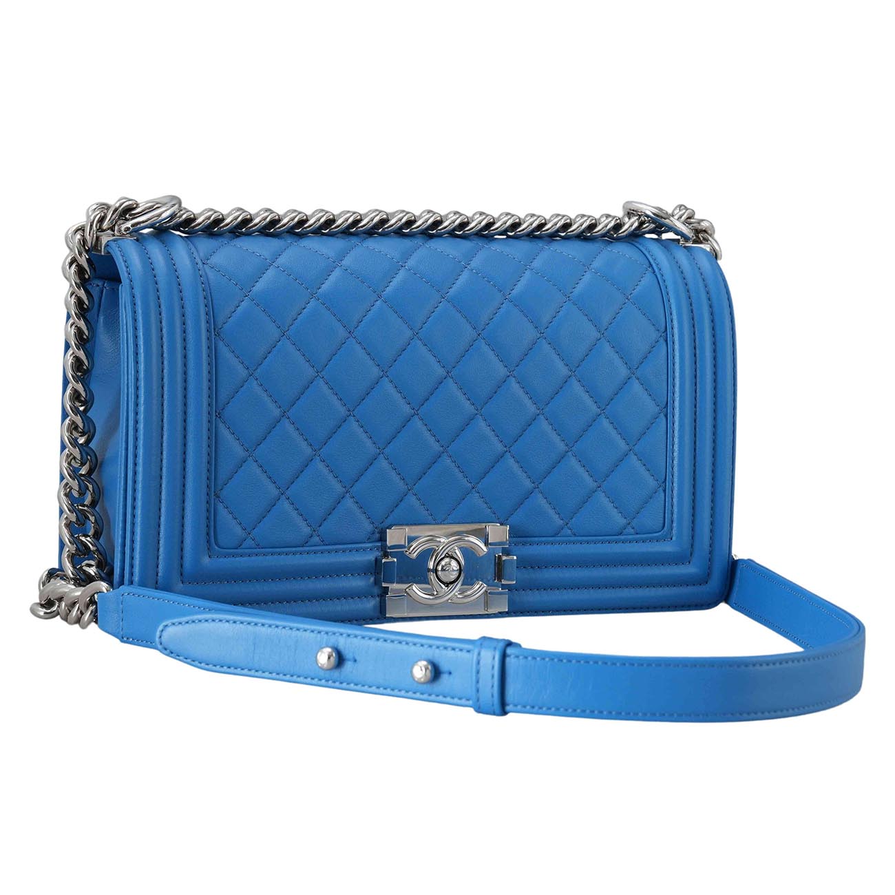 CHANEL(USED)샤넬 램스킨 보이샤넬 미듐 플랩백