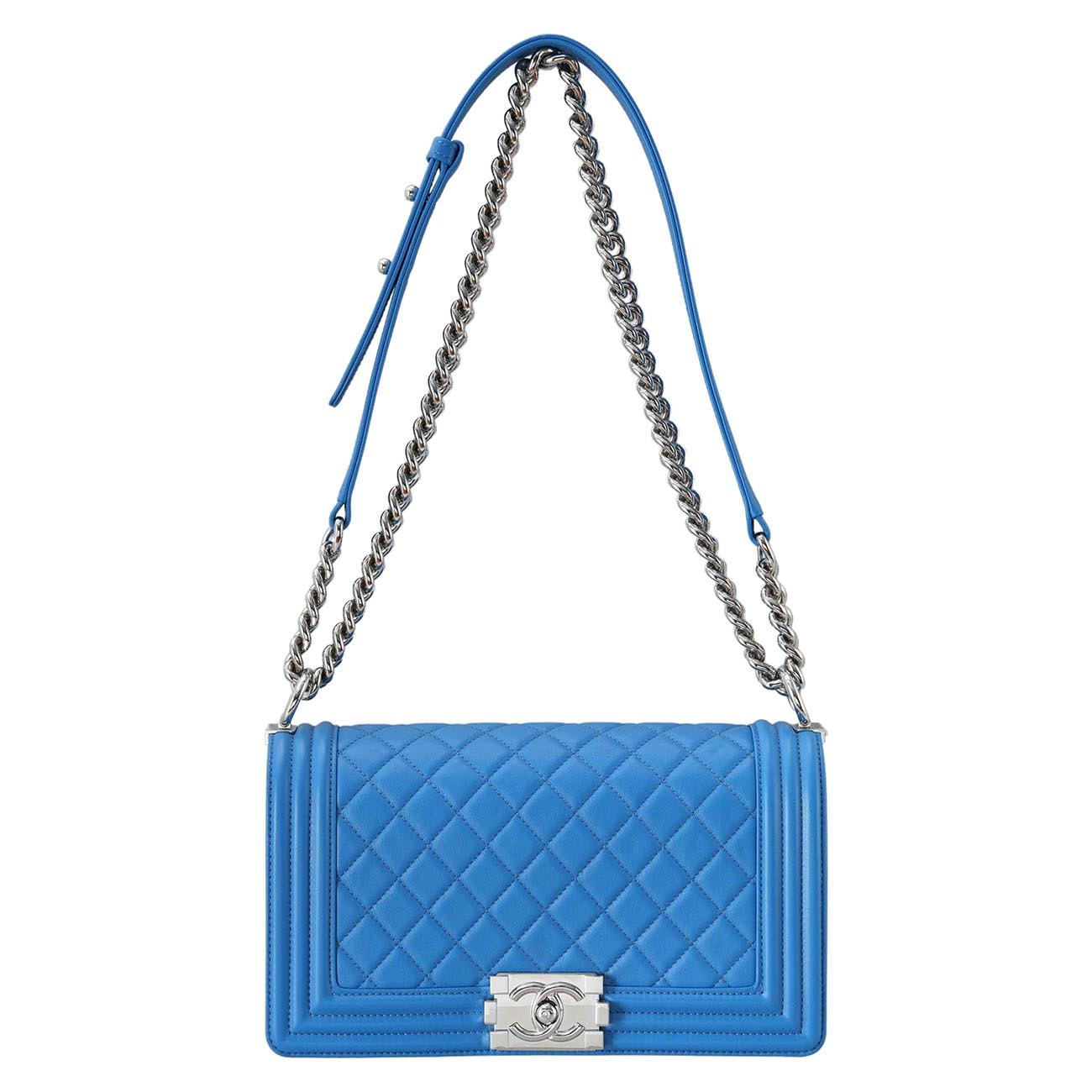 CHANEL(USED)샤넬 램스킨 보이샤넬 미듐 플랩백