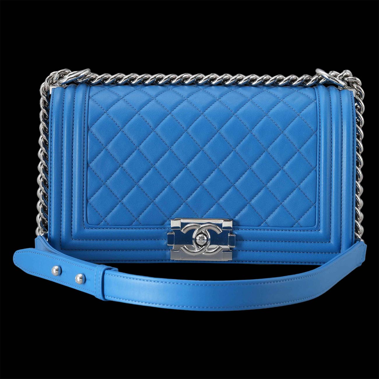 CHANEL(USED)샤넬 램스킨 보이샤넬 미듐 플랩백
