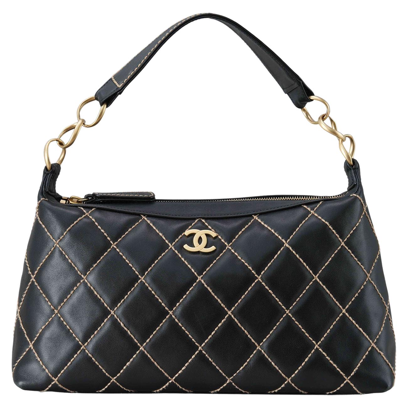 CHANEL(USED)샤넬 시즌 CC로고 스티치 토트백