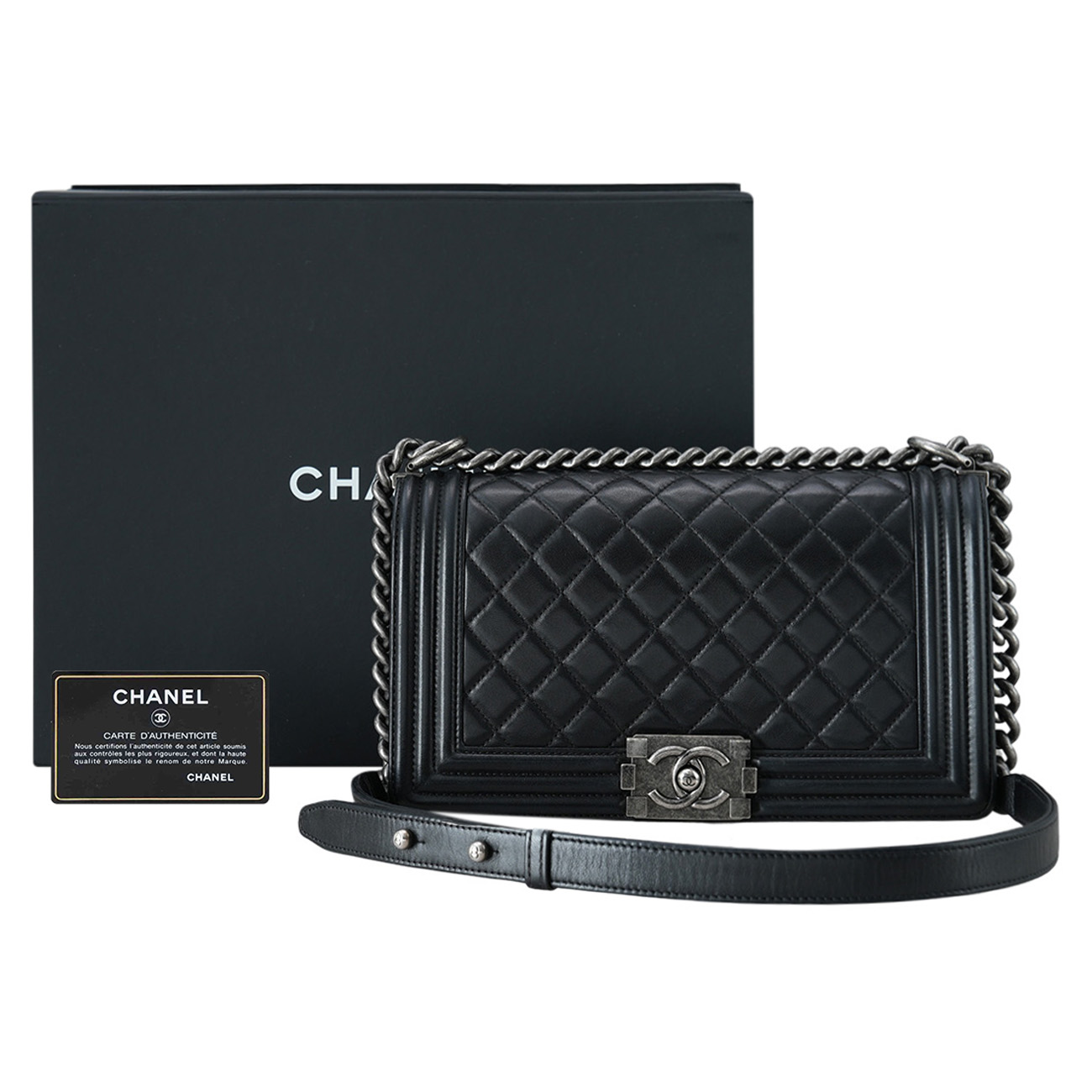 CHANEL(USED)샤넬 보이샤넬 램스킨 미듐