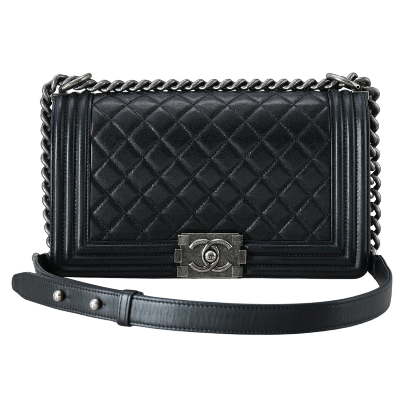CHANEL(USED)샤넬 보이샤넬 램스킨 미듐