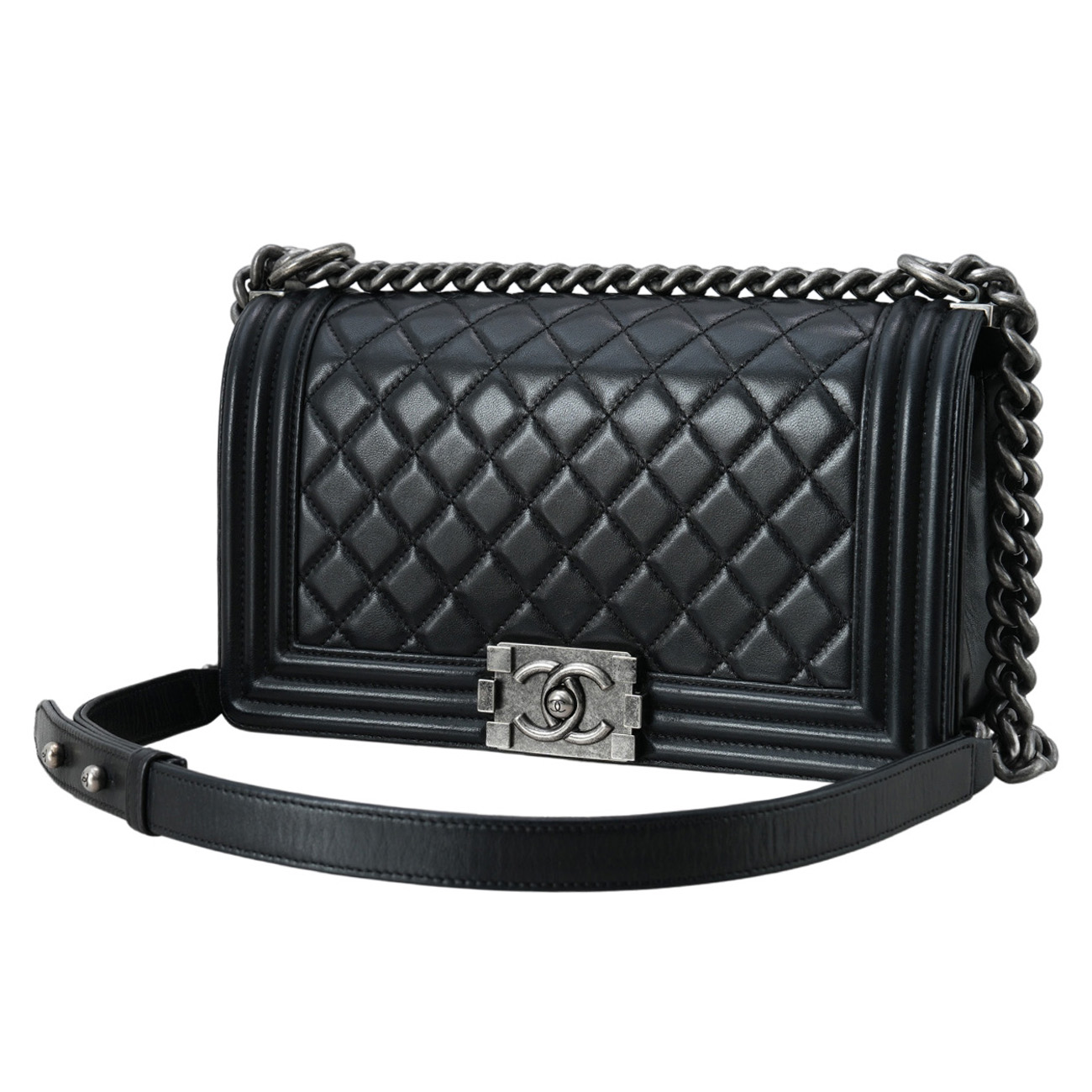 CHANEL(USED)샤넬 보이샤넬 램스킨 미듐