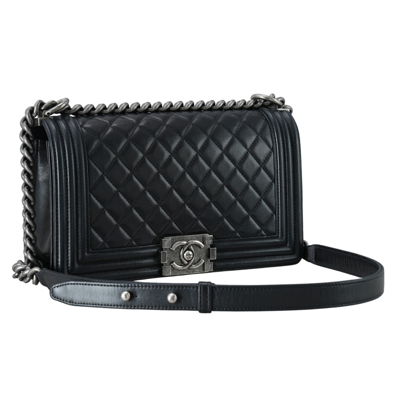 CHANEL(USED)샤넬 보이샤넬 램스킨 미듐