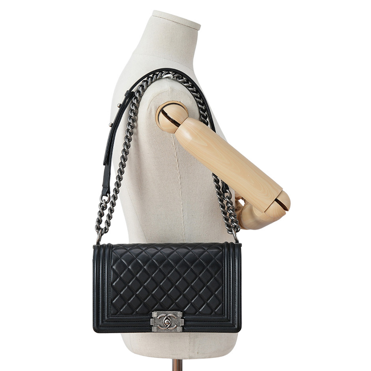 CHANEL(USED)샤넬 보이샤넬 램스킨 미듐