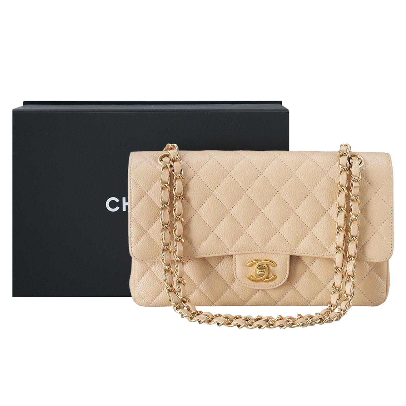 CHANEL(USED)샤넬 캐비어 클래식 미듐 플랩백