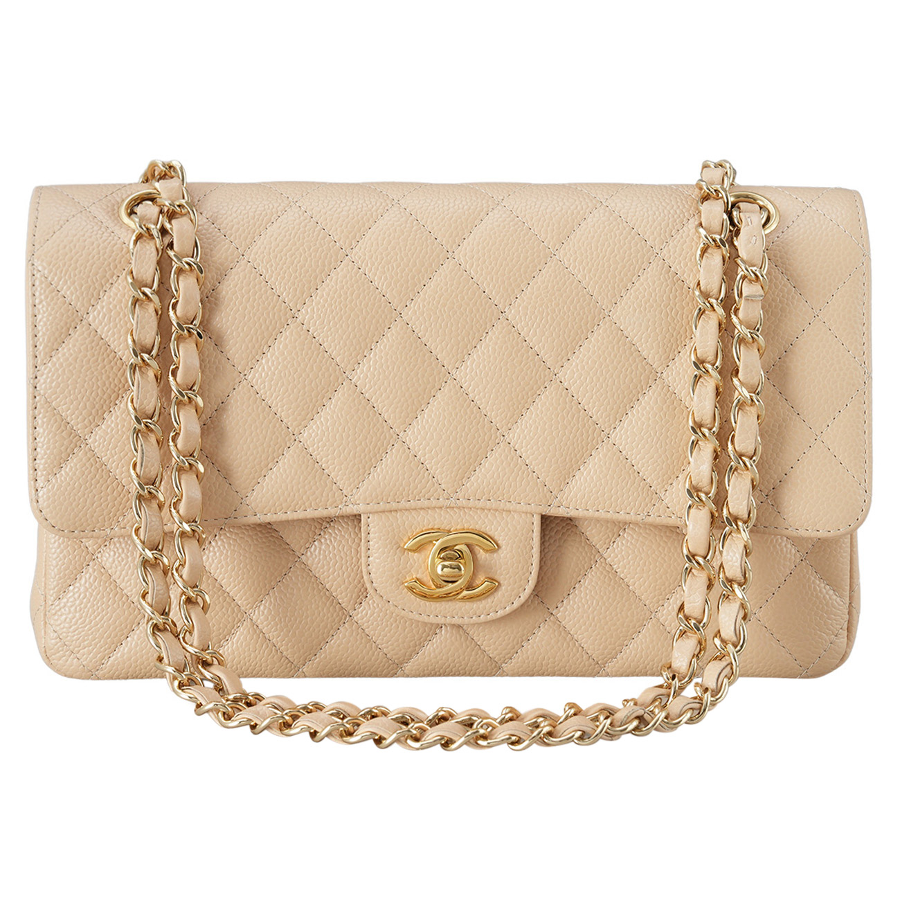 CHANEL(USED)샤넬 캐비어 클래식 미듐 플랩백