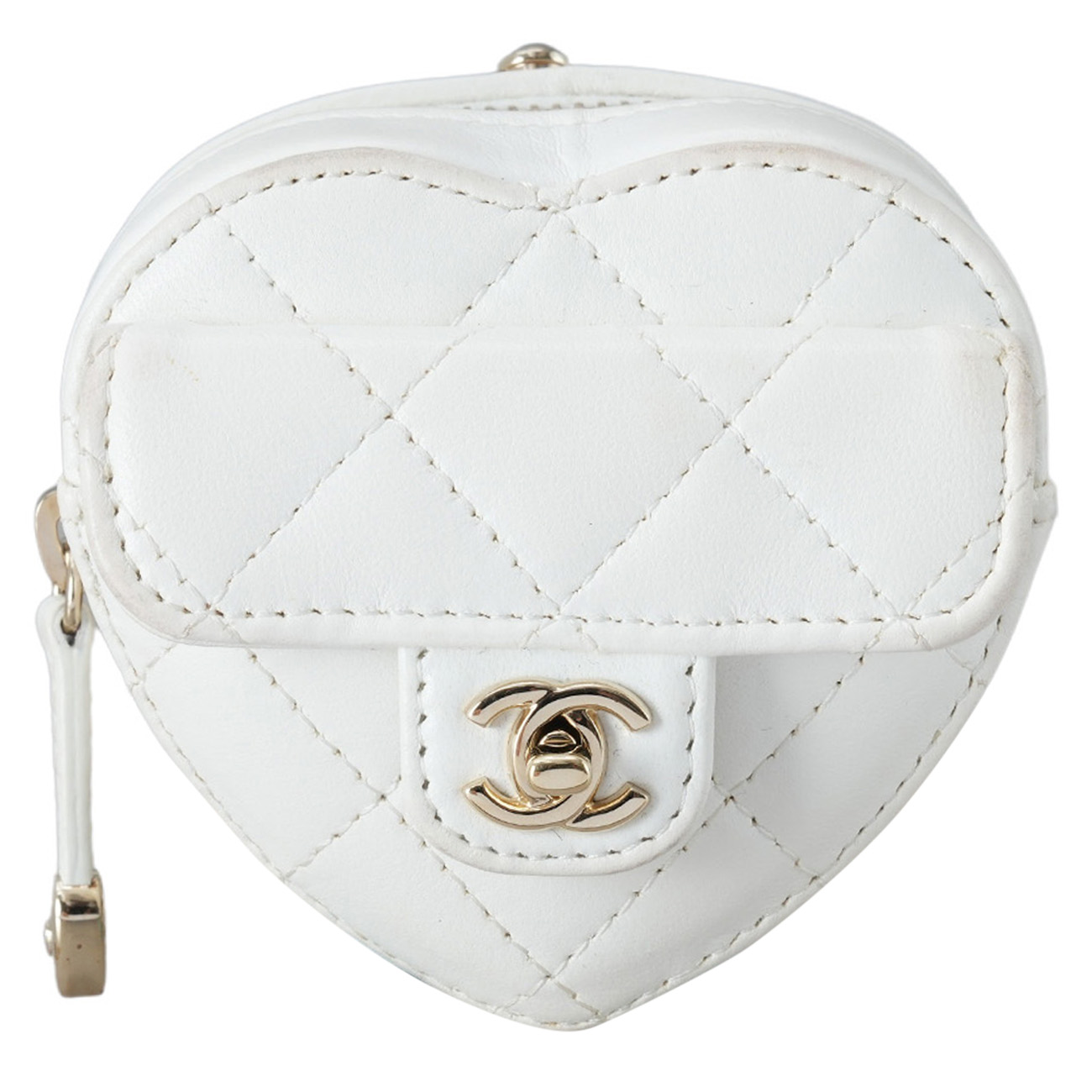 CHANEL(USED)샤넬 하트 체인 코인 퍼스