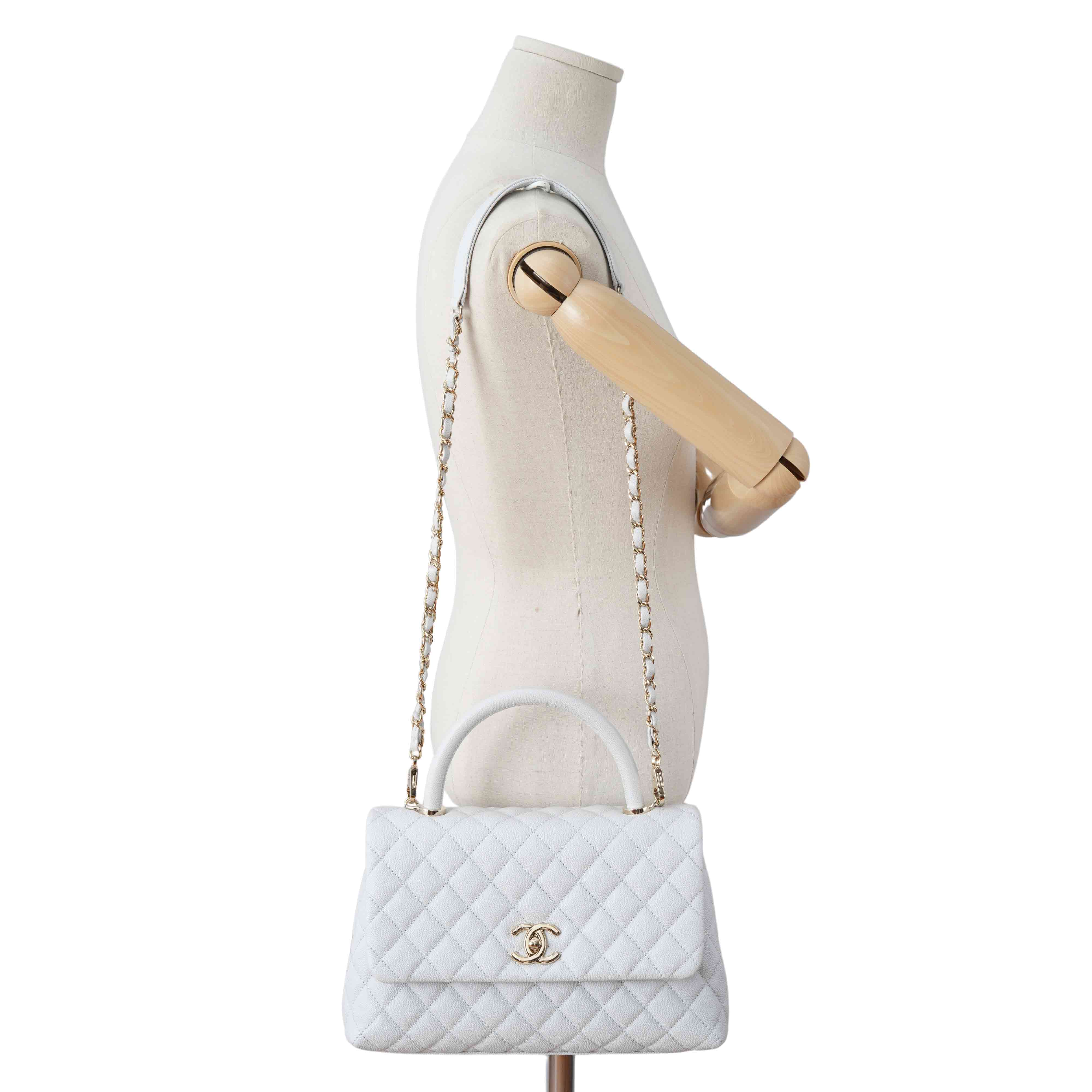 CHANEL(USED)샤넬 캐비어 코코핸들 미듐