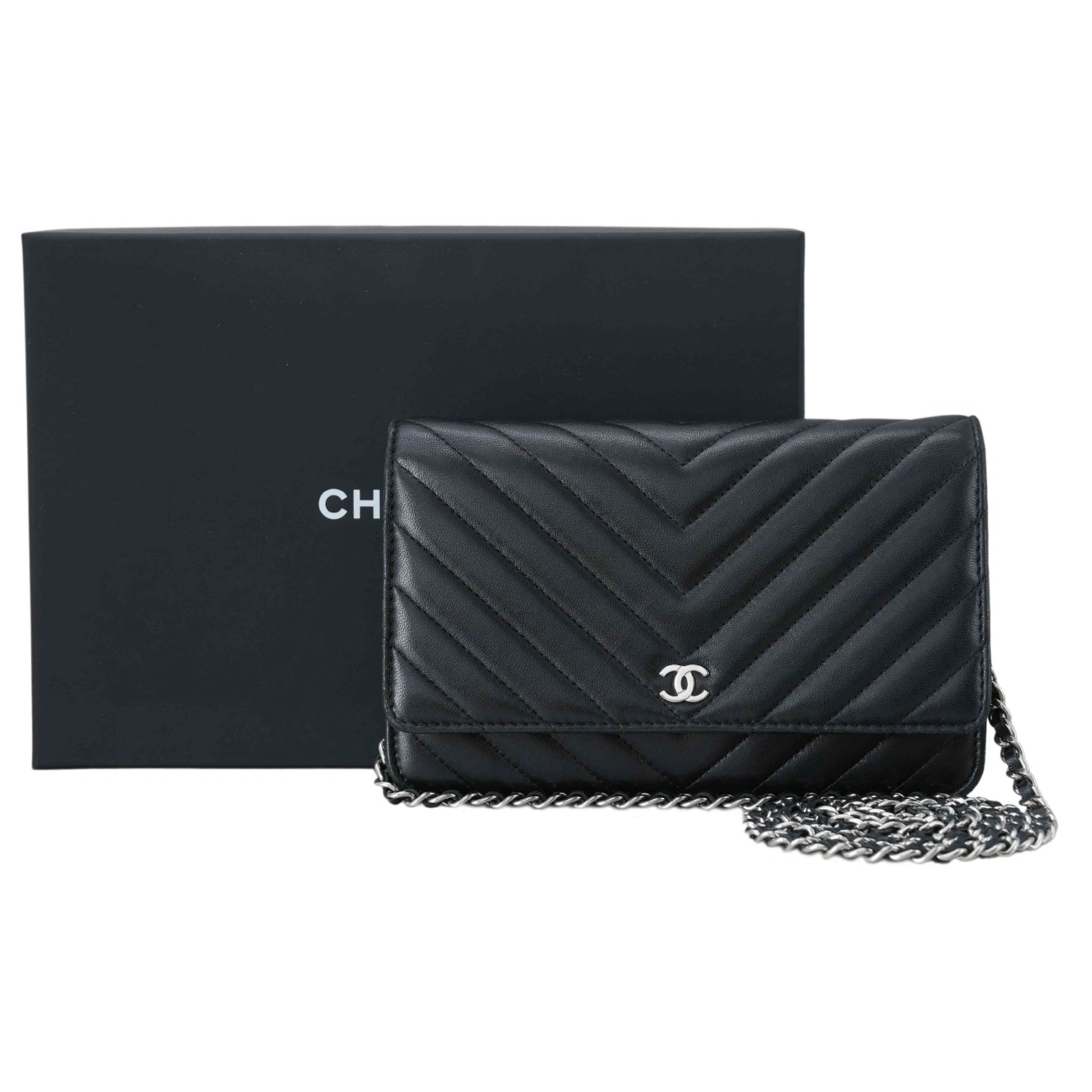 CHANEL(USED)샤넬 램스킨 쉐브론 WOC