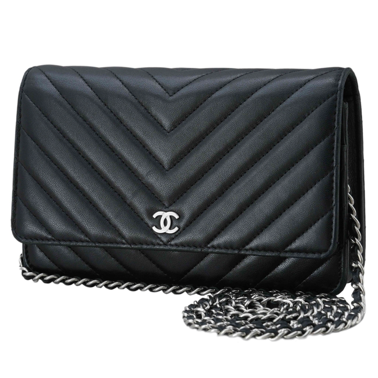 CHANEL(USED)샤넬 램스킨 쉐브론 WOC