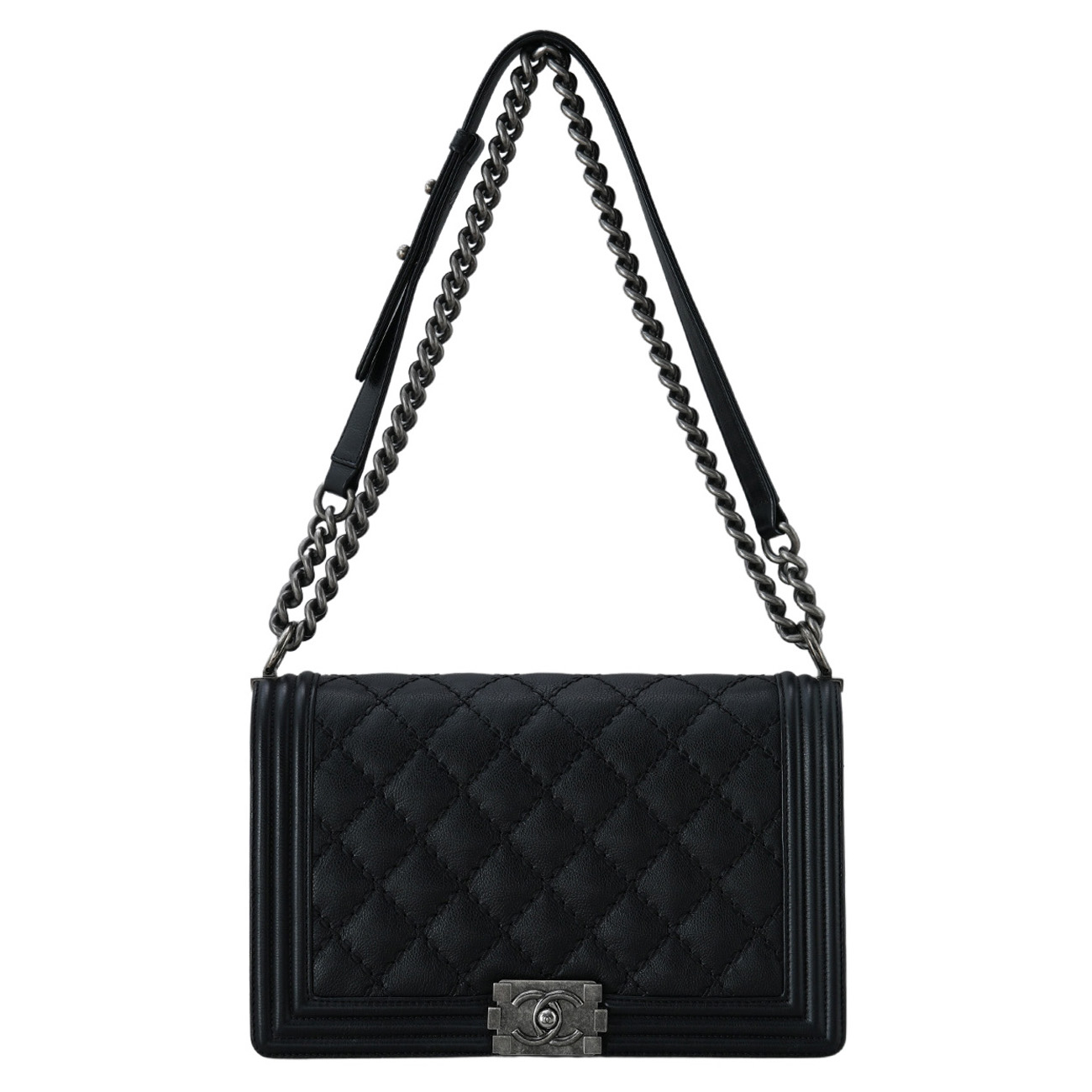 CHANEL(USED)샤넬 시즌 보이샤넬 라지 체인 플랩백