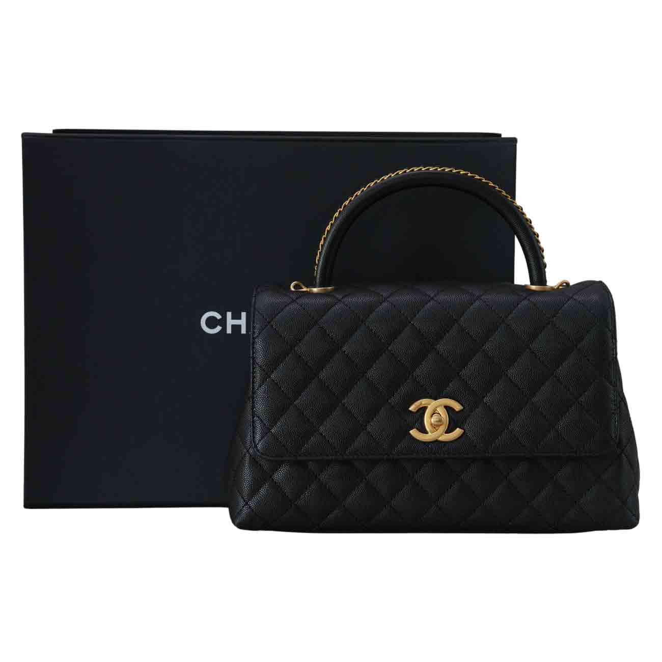 CHANEL(USED)샤넬 A92991 시즌 캐비어 코코핸들 미듐