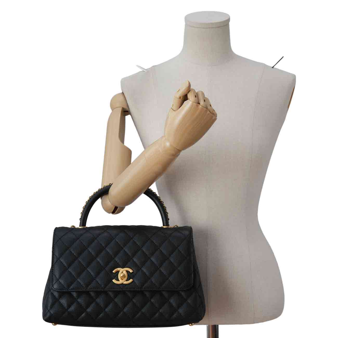 CHANEL(USED)샤넬 A92991 시즌 캐비어 코코핸들 미듐