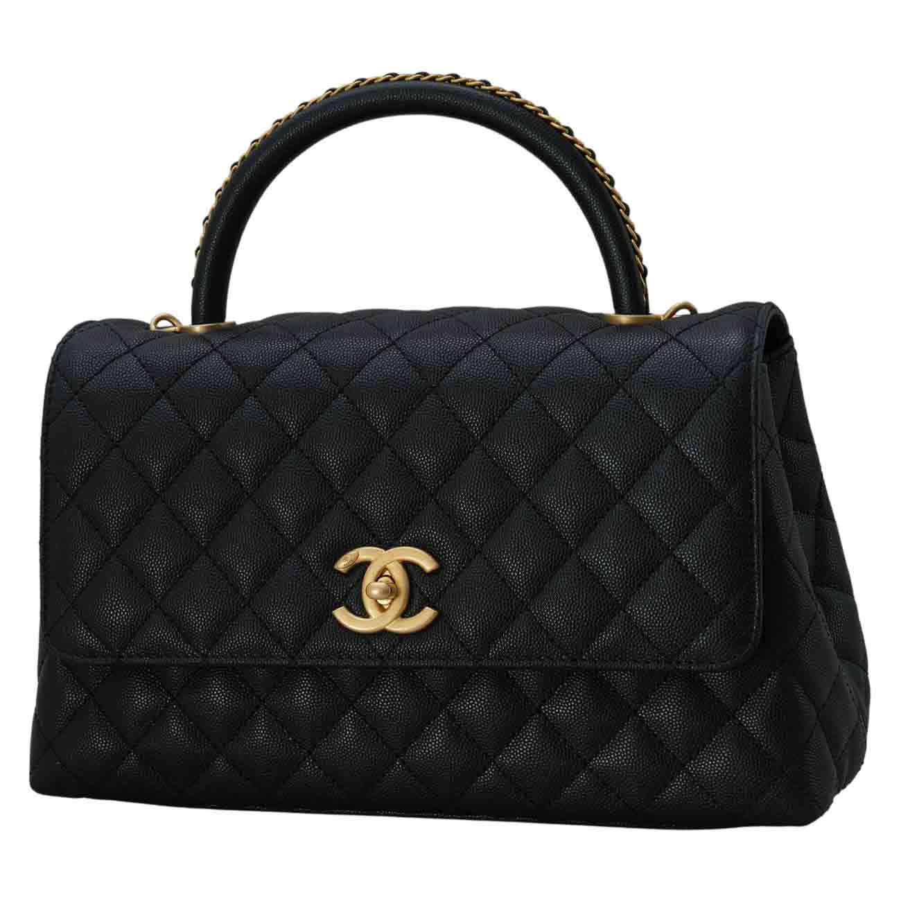 CHANEL(USED)샤넬 A92991 시즌 캐비어 코코핸들 미듐