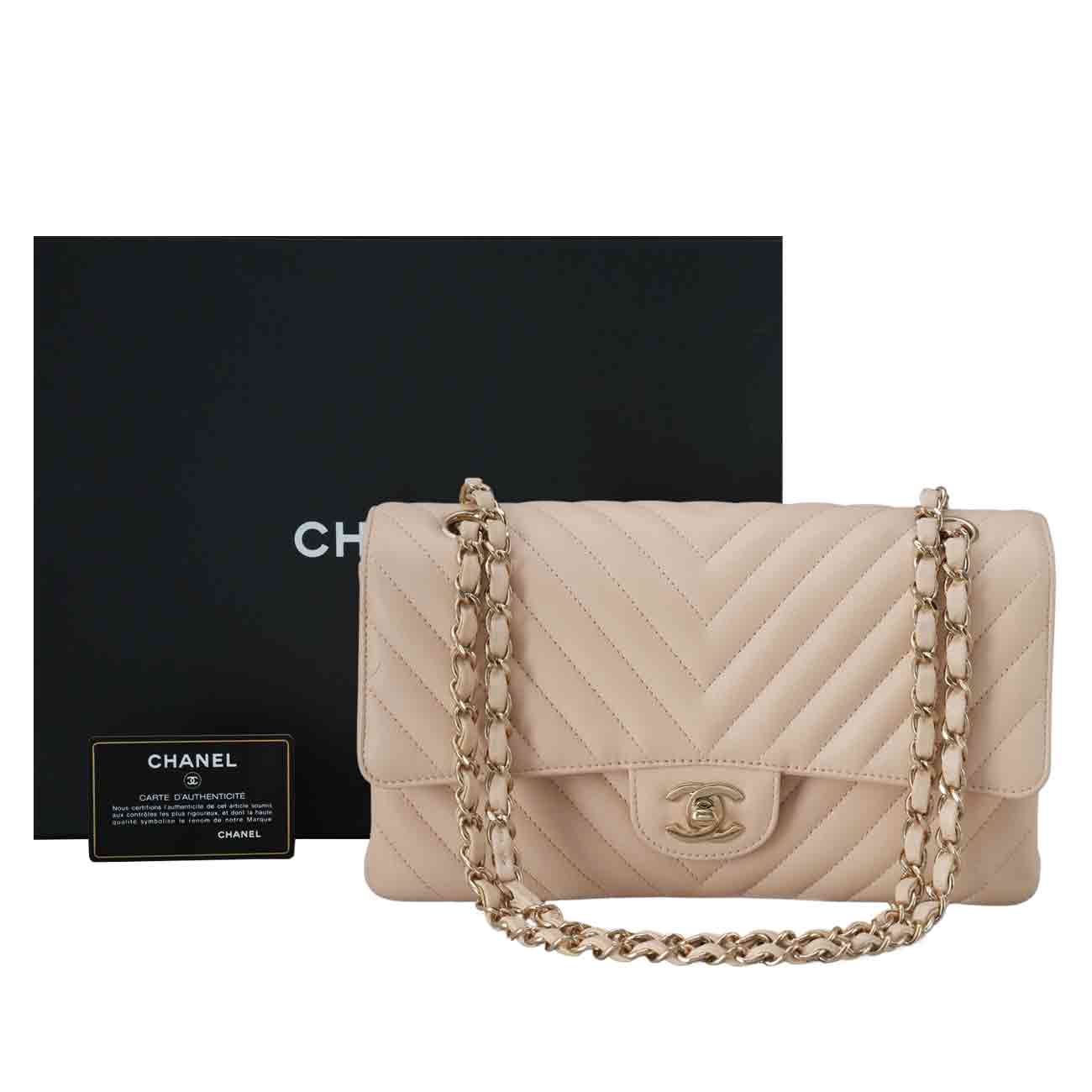 CHANEL(USED)샤넬 캐비어 클래식 쉐브론 미듐 플랩백