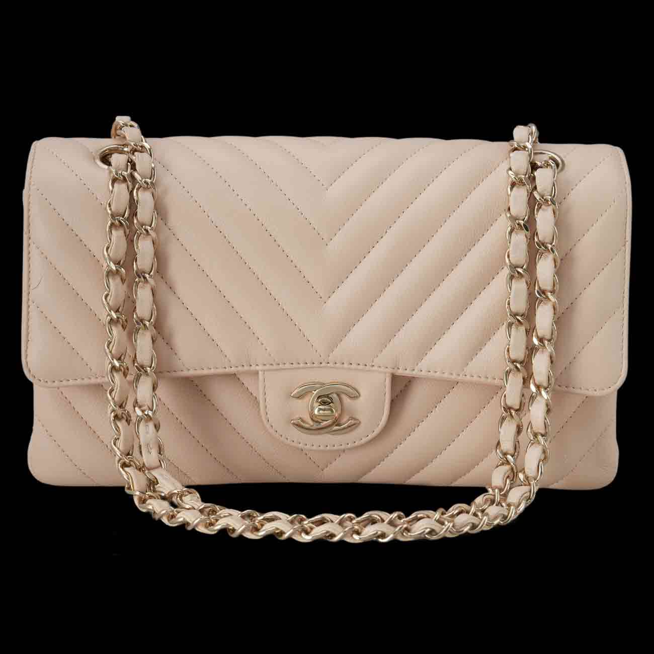 CHANEL(USED)샤넬 캐비어 클래식 쉐브론 미듐 플랩백