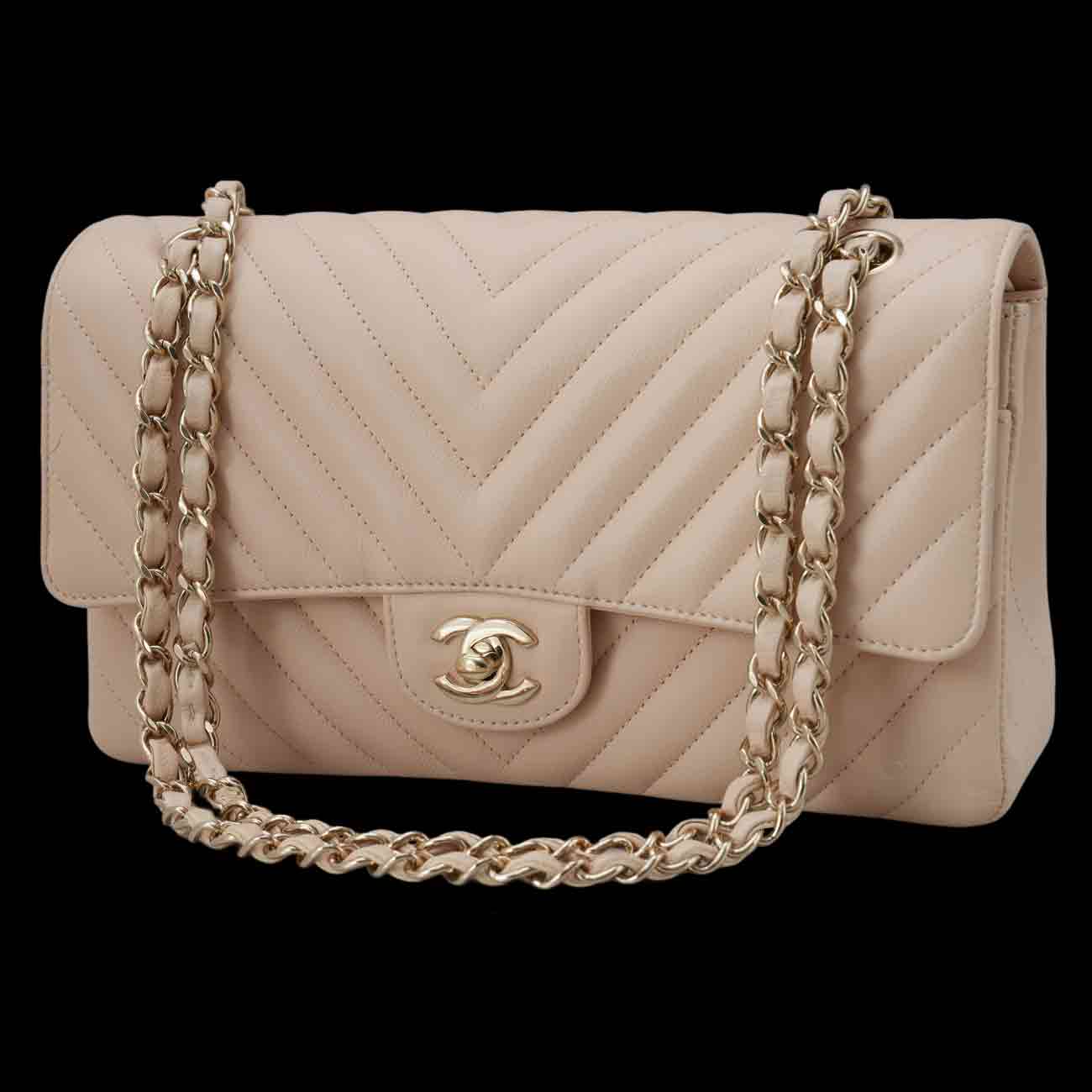 CHANEL(USED)샤넬 캐비어 클래식 쉐브론 미듐 플랩백