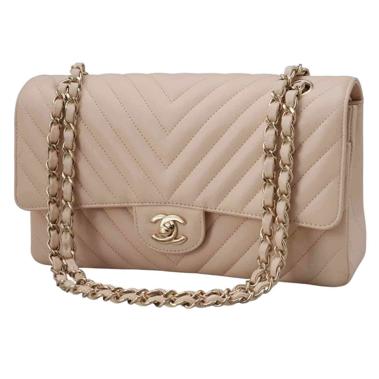 CHANEL(USED)샤넬 캐비어 클래식 쉐브론 미듐 플랩백