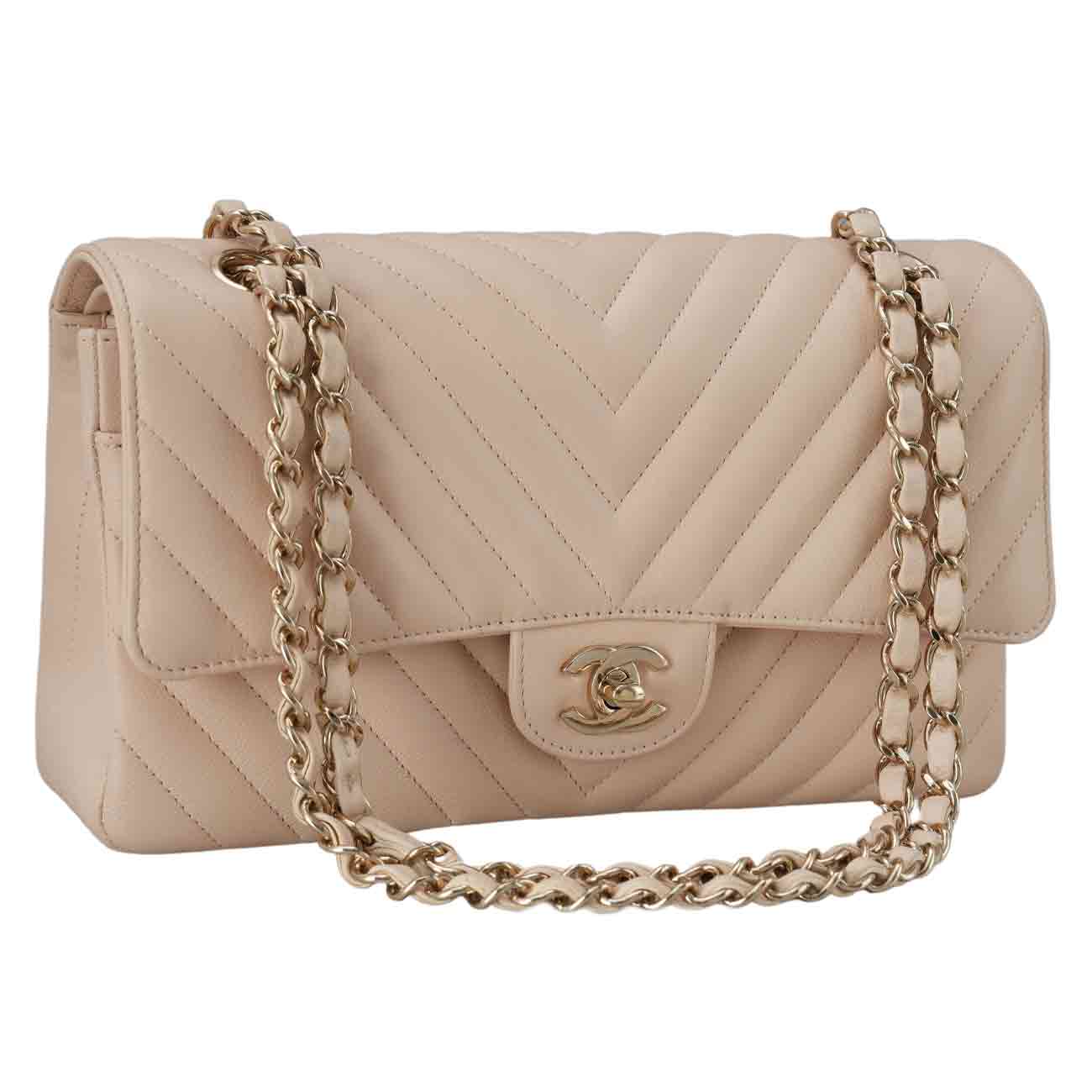 CHANEL(USED)샤넬 캐비어 클래식 쉐브론 미듐 플랩백
